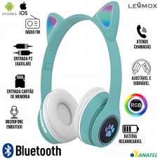 Fone Bluetooth LEF-1019 Lehmox - Verde